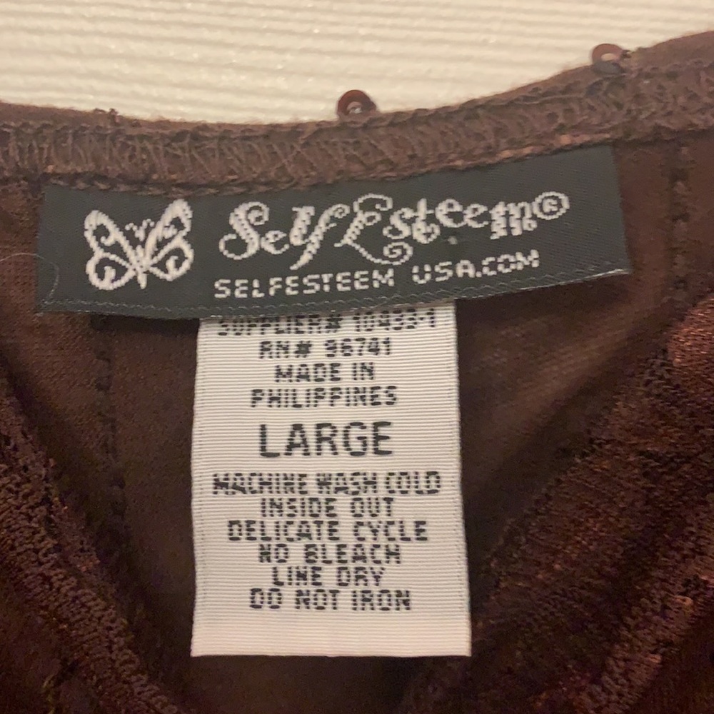 Self Esteem Brown Lace-Trim Cami Tank Top - Picture 6 of 12